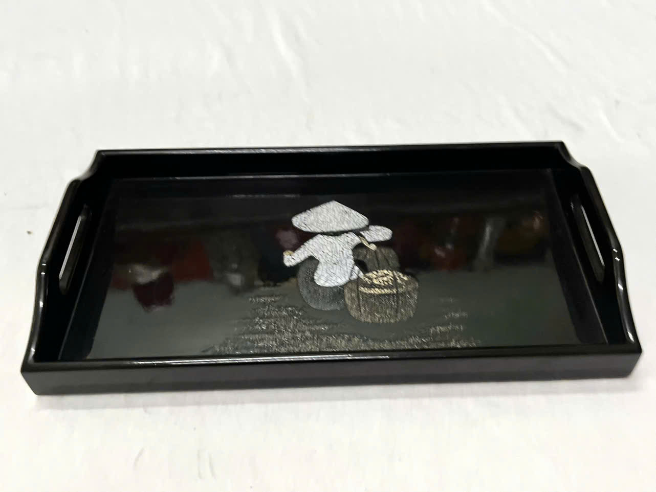 Khay sơn mài cao cấp - Mã KC11 size 27x15x2.5 cm đẹp mắt, sang trọng, quà tặng ý nghĩa