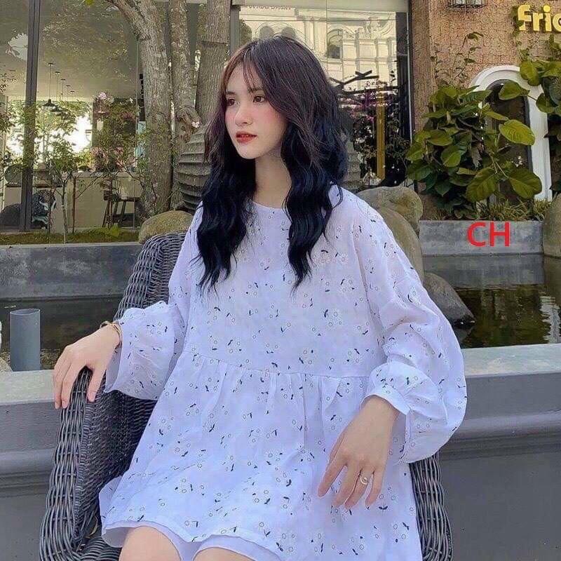 Sét áo babydoll dài tay và áo 2 dây siêu xinh