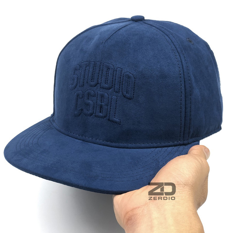 Nón hiphop nam nữ, mũ snapback màu xanh dương vải cotton dày cao cấp