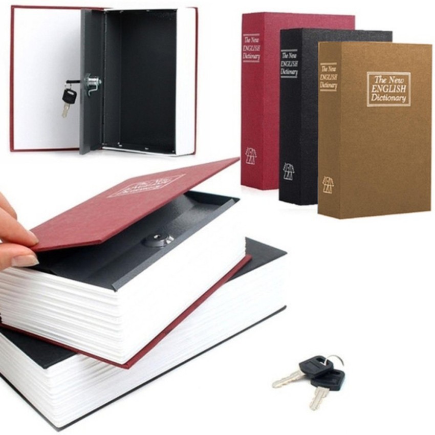 Két Sắt Hình Quyển Sách Từ Điển Loại Lớn BookSafe Kèm Chìa Khóa