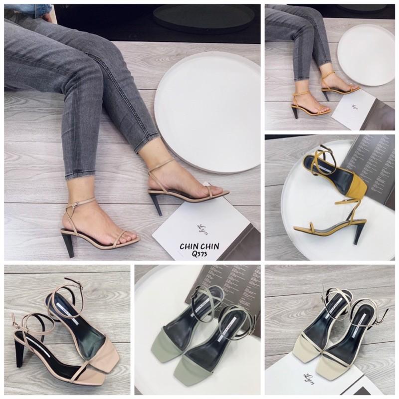 GIÀY SANDAL QUAI MẢNH GÓT NHỌN THÁP CAO 8 CM