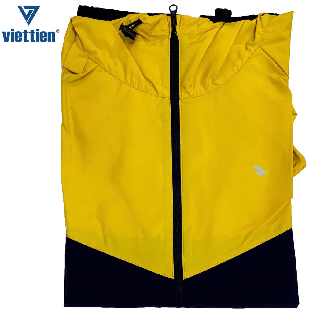 Viettien - Áo khoác chống nắng nam chất liệu Polyester 6R5017 - Đen, Đen