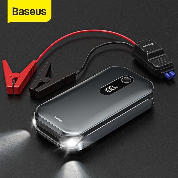 Bộ kích nô acquy kiêm sạc dự phòng 12000mAh Baseus CRJS03-01 - HÀNG CHÍNH HÃNG