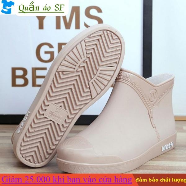 Giày Bốt Đi Mưa Cổ Thấp Chống Trượt Không Thấm Nước Thời Trang Hàn Quốc Cho NữCC