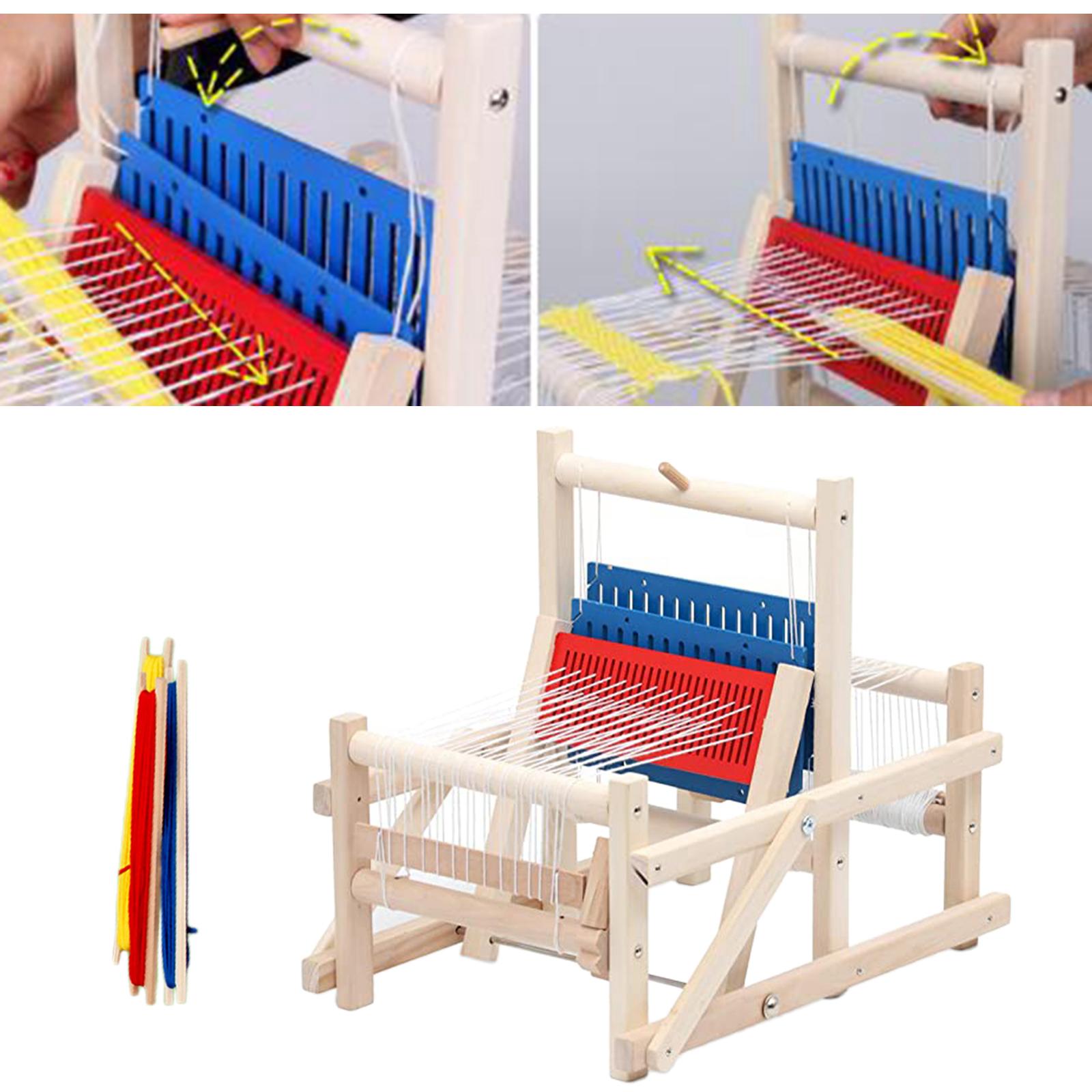 Wood Traditional Weaving Toys Loom Machine Craft Educational Toy Gift