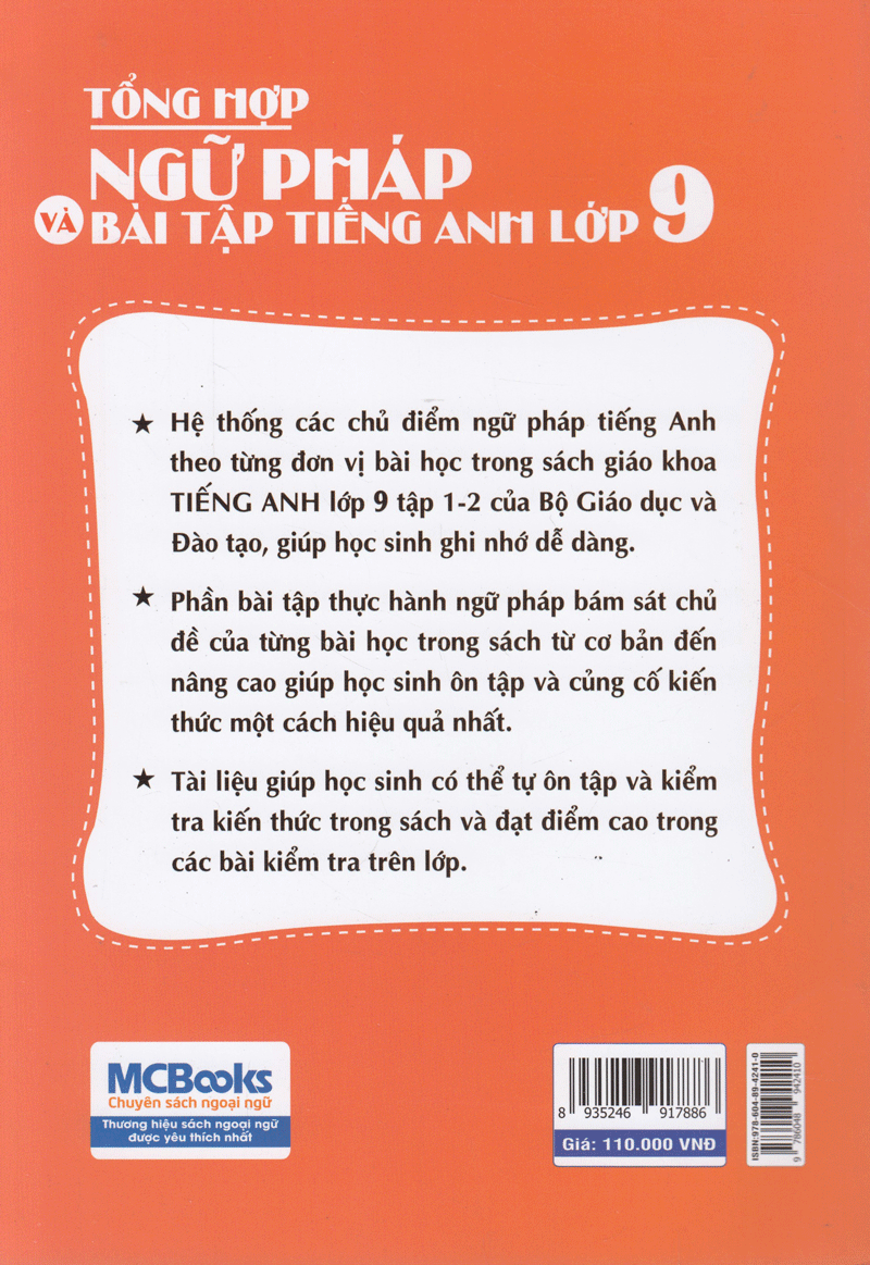 Tổng hợp Ngữ Pháp và Bài Tập Tiếng Anh Lớp 9 (Tặng Bút Hoạt Hình Kute)