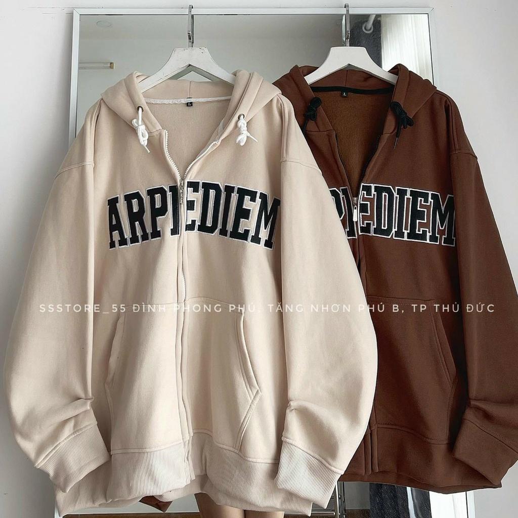 Aó Khoác Hoodie & Sweater Nam Nữ Họa Tiết Chữ ARPLEDIEM Chất Nỉ Mềm Mịn Form Dưới 70kg Có Nón Che Nắng Cực Êm