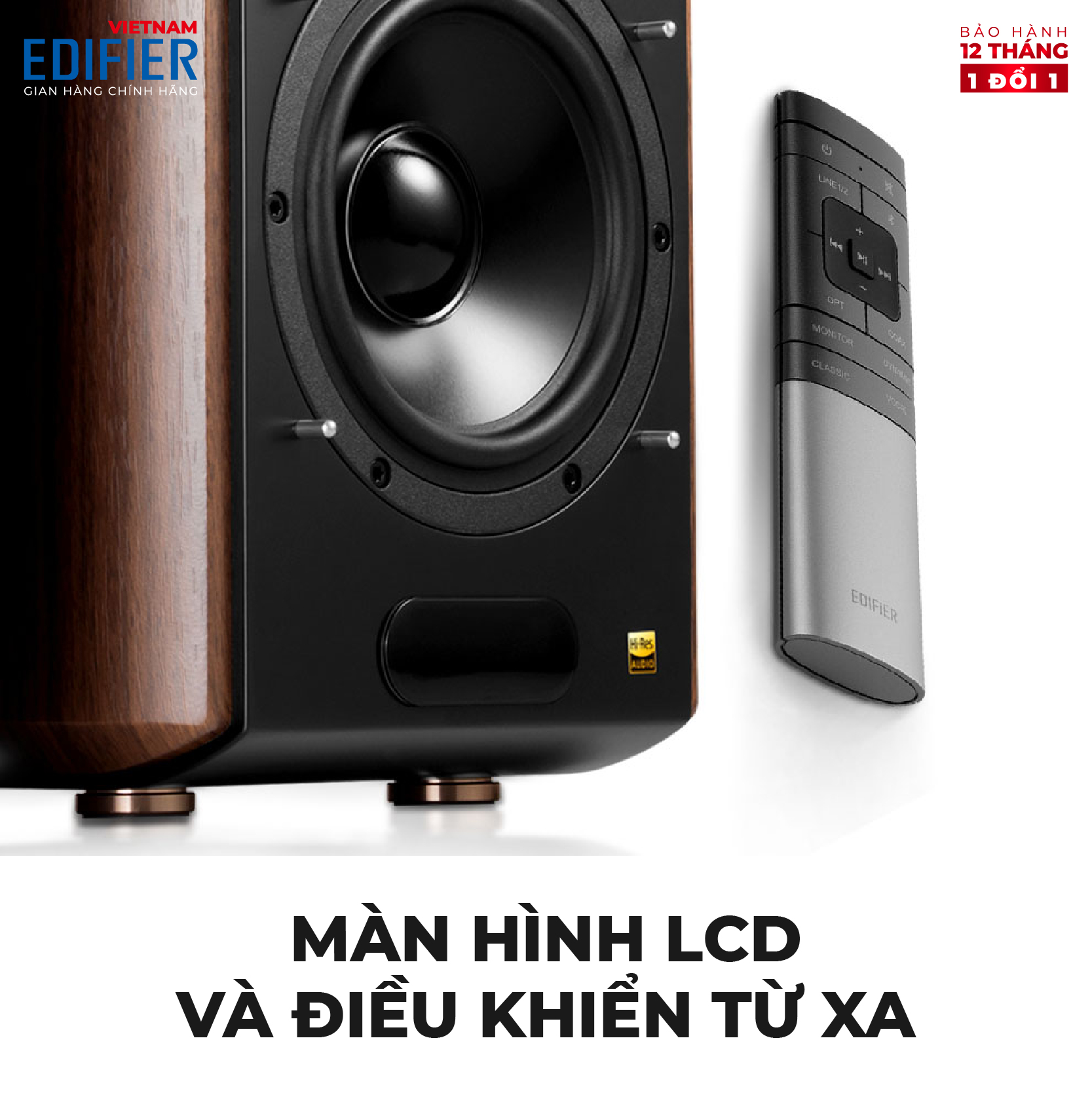 Bộ loa bluetooth Bookshelf Hifi cao cấp EDIFIER S2000MKII - Công nghệ aptX - Kèm dây Monster Cable 2RCA ra 4RCA 2M - Hàng chính hãng