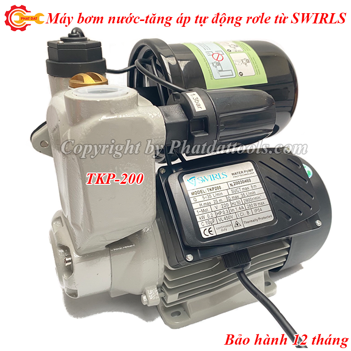 Máy bơm tăng áp rơ le từ SWIRLS-Công suất 280W-400W-550W tùy chọn