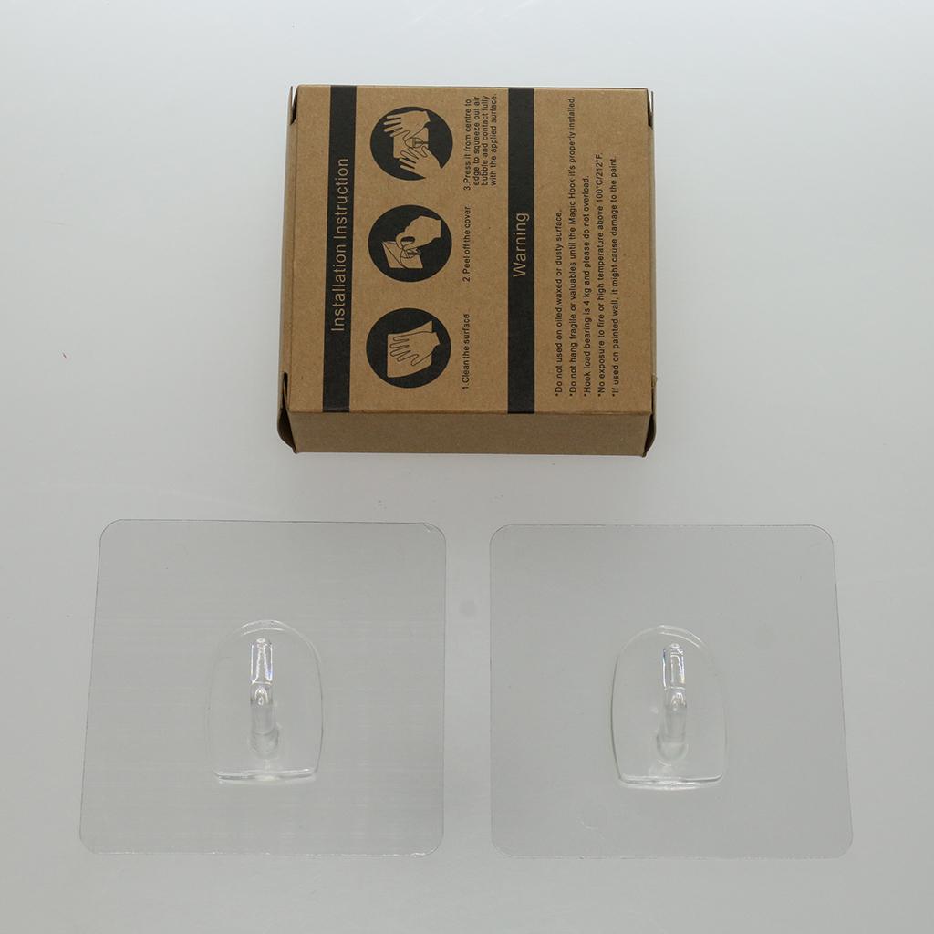 Wall Door House Home Square Plastic Self Adhensive Sticky Hook Hooks Holder