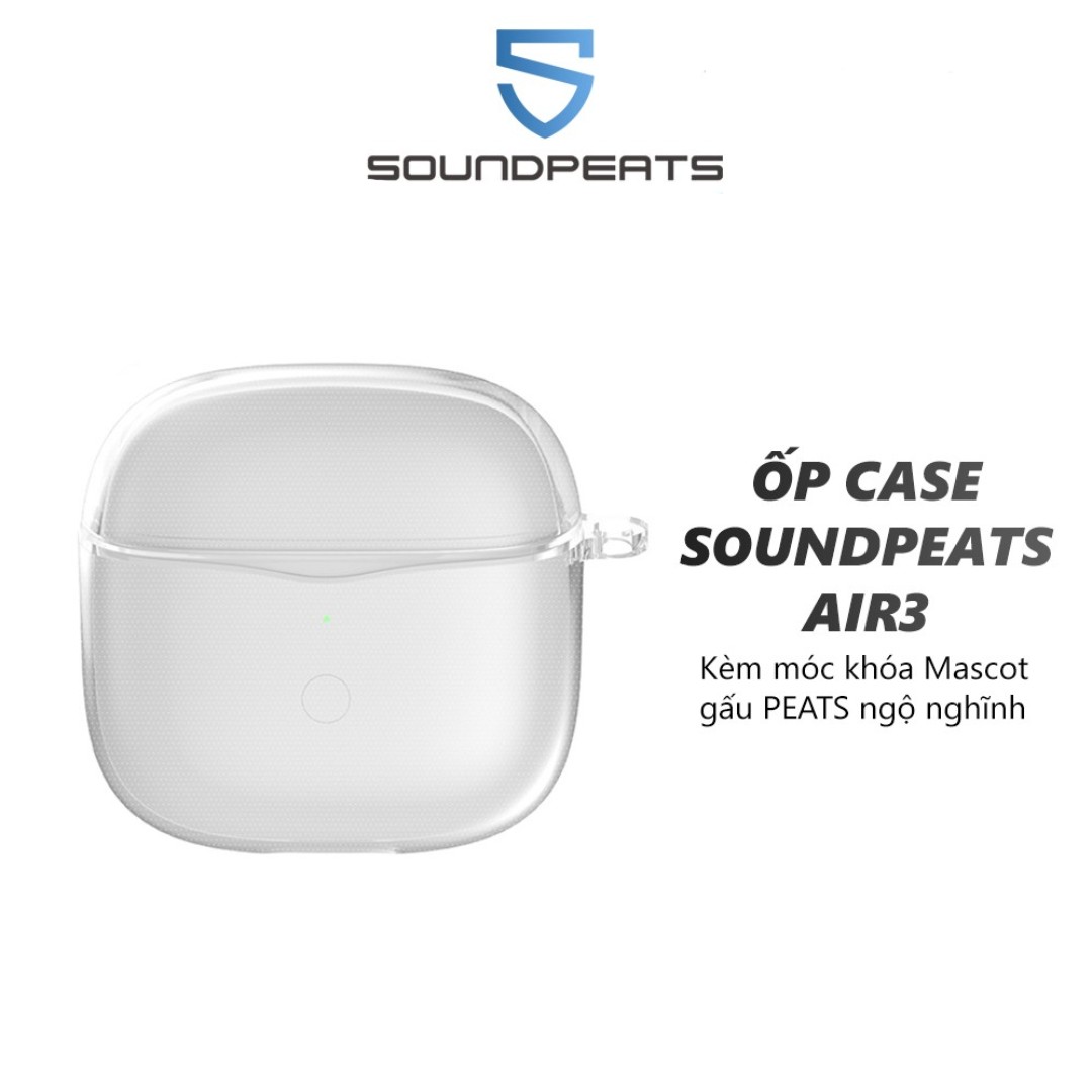 Bao Đựng Tai Nghe SoundPEATS Air3 Có Móc Khóa Kèm Sticker - Hàng Chính Hãng