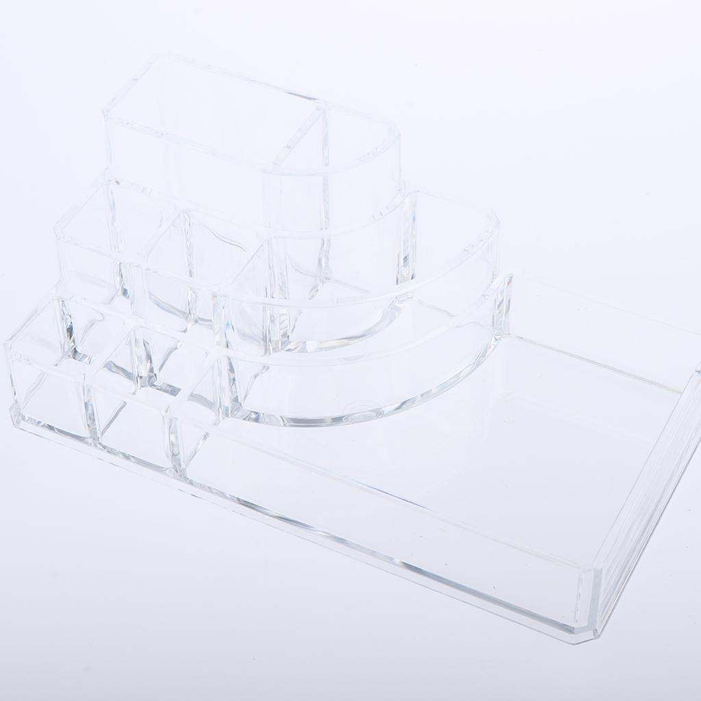 Acrylic Cosmetic Luxury Jewelry Lipstick Case Makeup Organizer with 2 Drawer