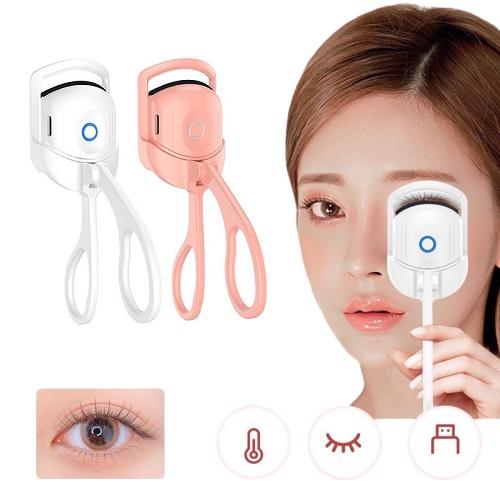 Máy Uốn Mi Điện Cao Cấp Uốn Cong Lông Mi Tự Nhiên Định Hình Lâu Dài Bằng Nhiệt Tích Hợp Cổng Sạc USB Tiện Dụng