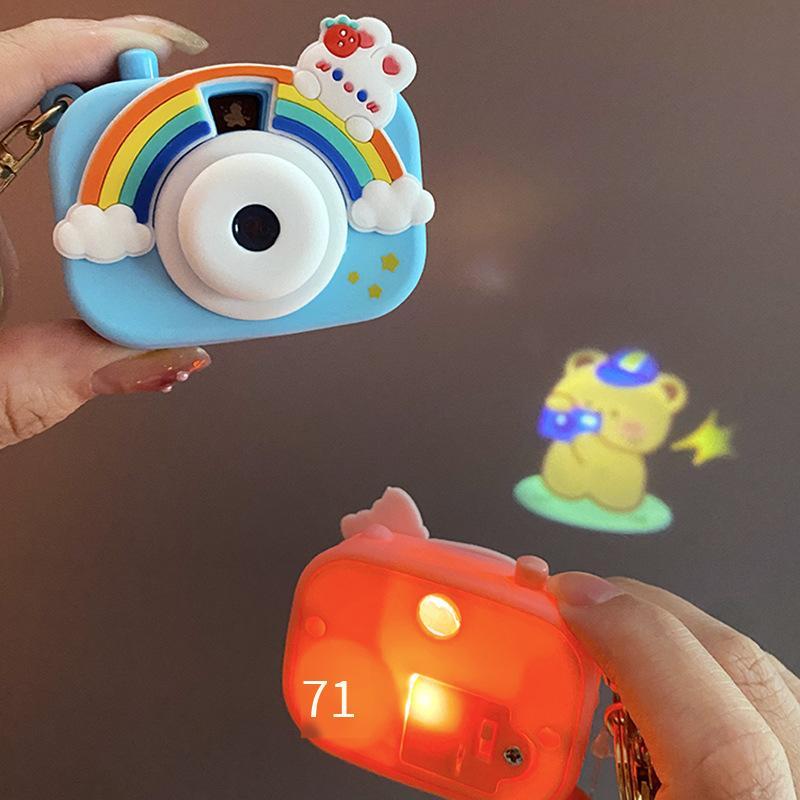 Đảm Bảo Chất Lượng Ủy Quyền Dễ Thương Dễ Thương Cầu Vồng Máy Chiếu Camera Móc Khóa Cặp Đôi Học Tinh Tế Mặt Dây Chuyền Móc Khóa Nữ