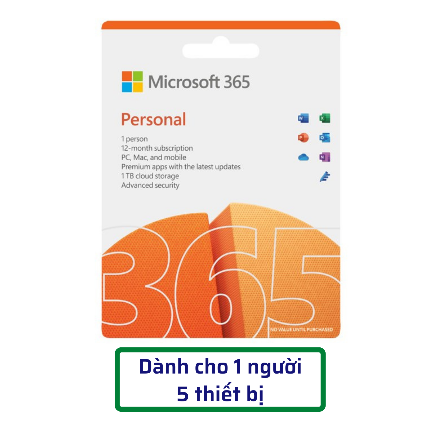 Phần mềm Microsoft 365 Personal | 1 User | 1TB | 365 ngày – Hàng chính hãng