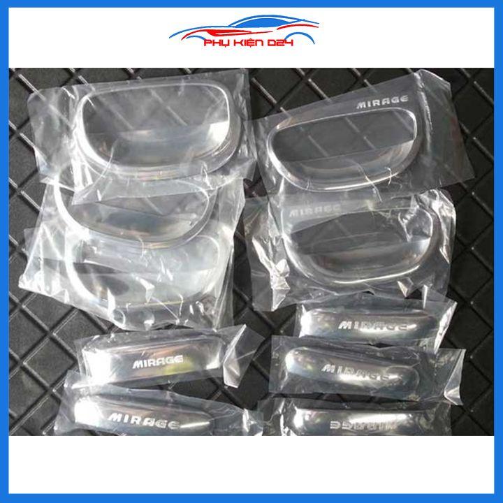 Ốp tay hõm mạ crom Mirage 2013-2014-2015-2016-2017-2018-2019 sáng bóng chống trầy bảo vệ cửa xe ô tô