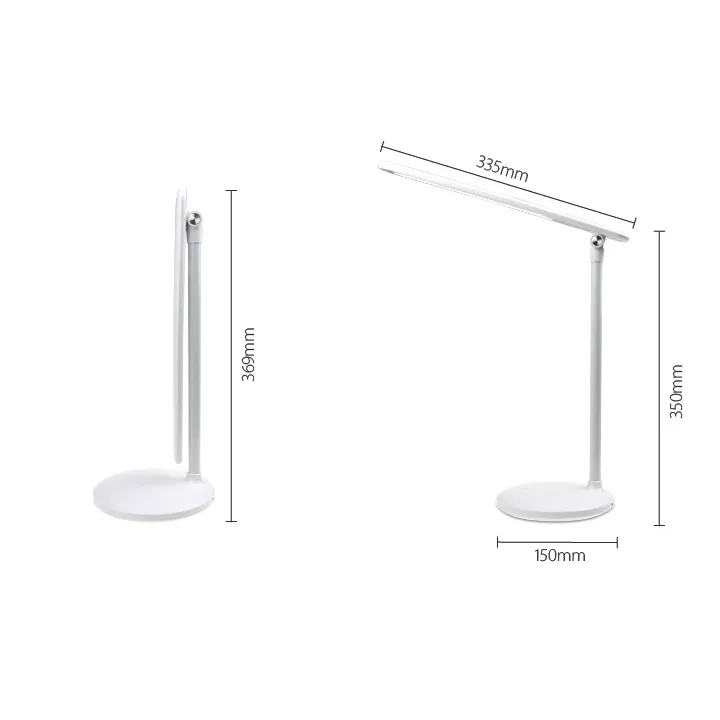 Đèn bàn LED 5W, Đèn làm việc, Cảm ứng 3 chế độ ánh sáng, Đèn tích điện