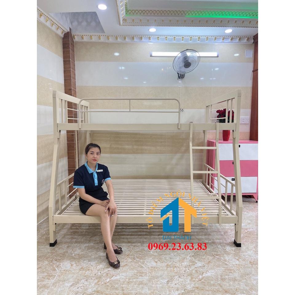 Giường sắt hai tầng cao cấp 1mx2m màu đen