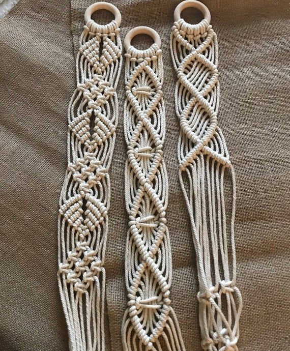 Bộ 3 dây treo trang trí dây trang trí dây treo chậu cây lọ hoa tết thủ công macrame MAC304