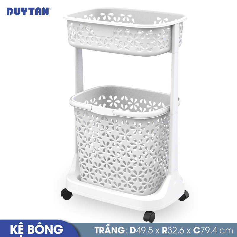 Kệ bông nhựa Duy Tân 2 tầng - 14303 - Giao màu ngẫu nhiên - Hàng chính hãng