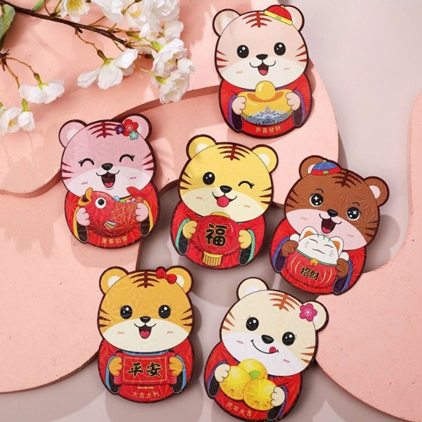 Combo 5 bao lì xì Chibi 3D dễ thương - Giao mẫu ngẫu nhiên