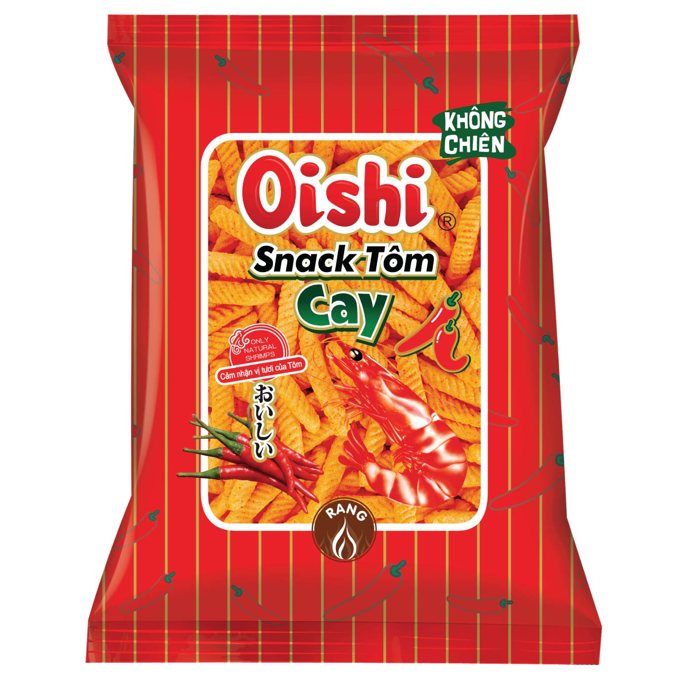 Combo 12 gói Oishi Snack Tôm Cay (75g/gói)