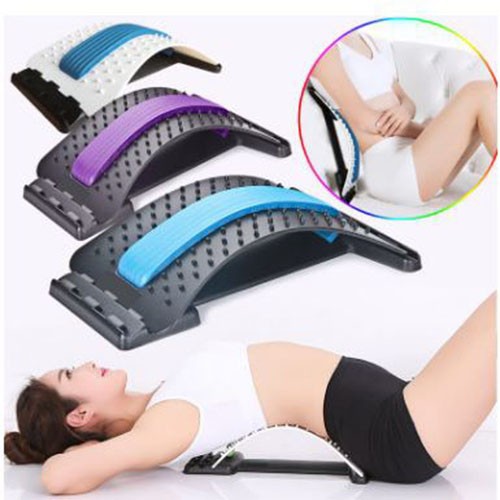 Thiết bị tập thể dục tại nhà - Dụng cụ hỗ trợ lưng và cột sống có gai massage với 3 mức độ điều chỉnh độ cao, có thể để sau ghế tựa khi làm việc, chất liệu nhựa PP cao cấp