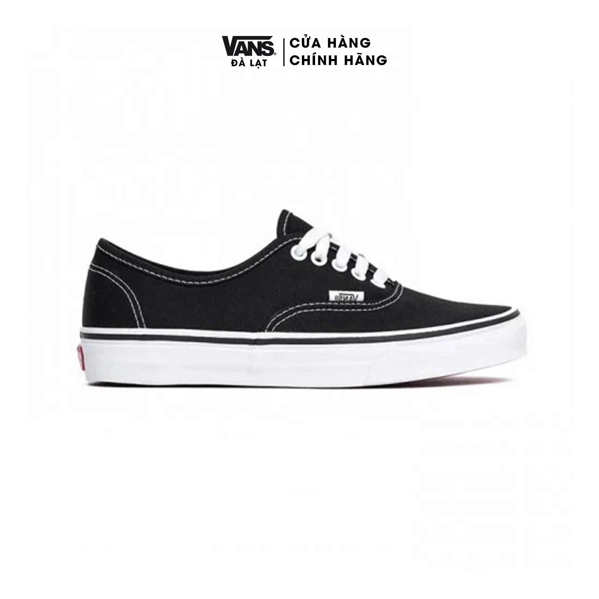 Hình ảnh Giày Sneaker Unisex CỔ THẤP Vans Authentic Black White  VN000EE3BLK