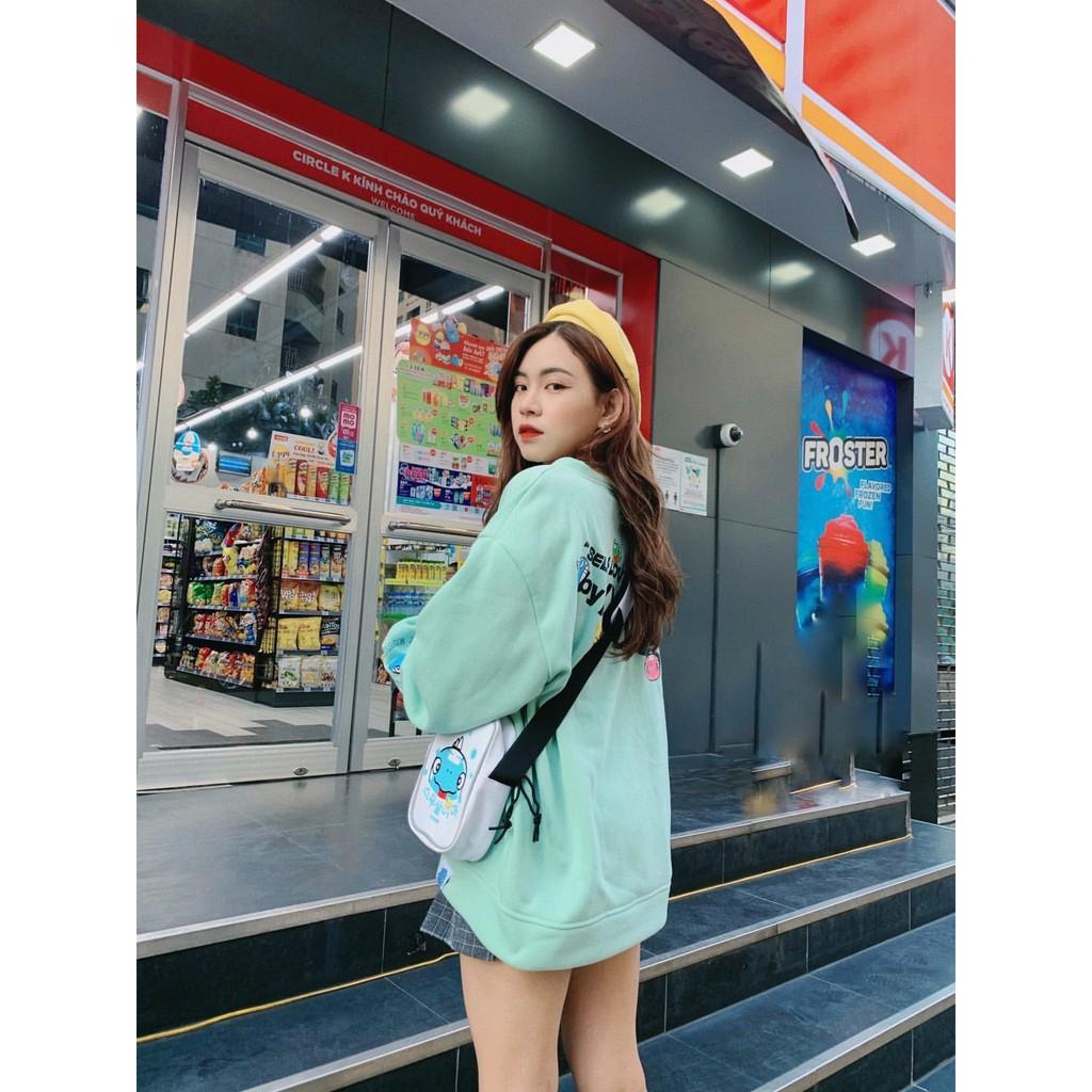 Áo khoác nỉ SLC Cardigan khủng long RAWR màu xanh XXME