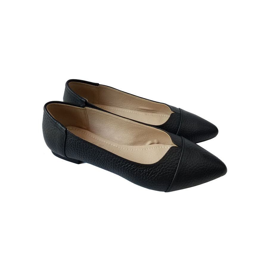 Giày Búp Bê Nữ Da Bò Biggben Cao Cấp Bb109 - 37 - Đen