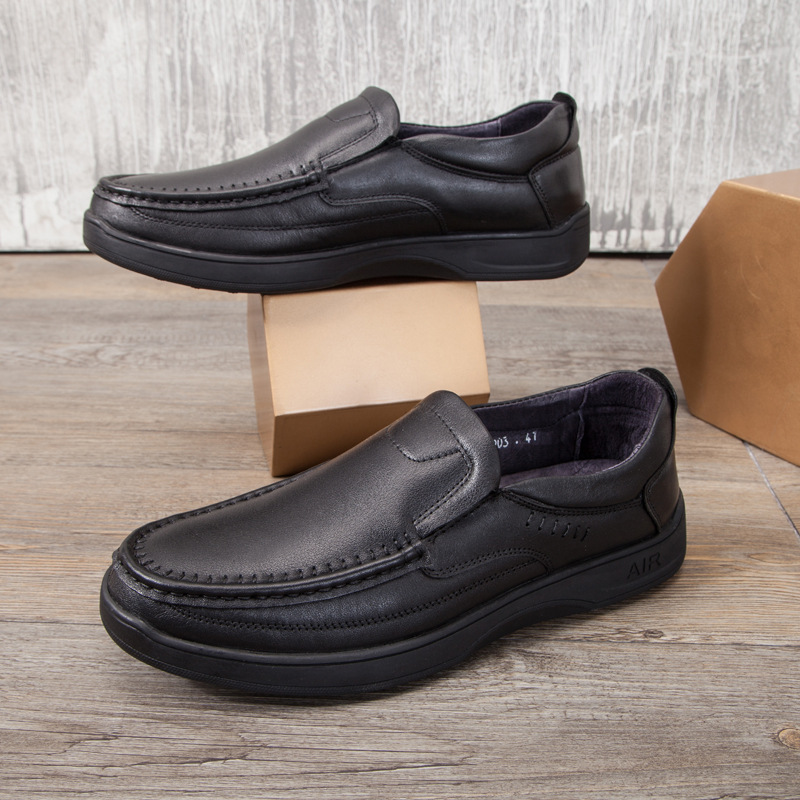 Giày tây lười công sở, giày xỏ da bò cỡ lớn Eu:45-46 cho nam cao to chân ú bè. Big size lazy-driving-boat-slipper-loafer shoes - GT202