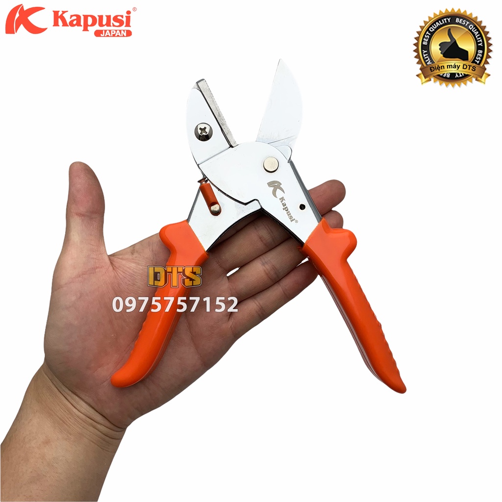 Kéo cắt cành cộng lực Nhật Kapusi JAPAN 8 inch/ 200mm, đa năng cắt cành to thép SK5 siêu sắc, độ bền vượt trội
