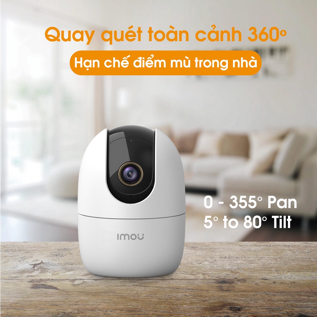 Camera Wifi Imou Ranger 2 A42P 4MP Trong Nhà Đàm Thoại Hai Chiều, Xoay 360 Độ - Hàng chính hãng