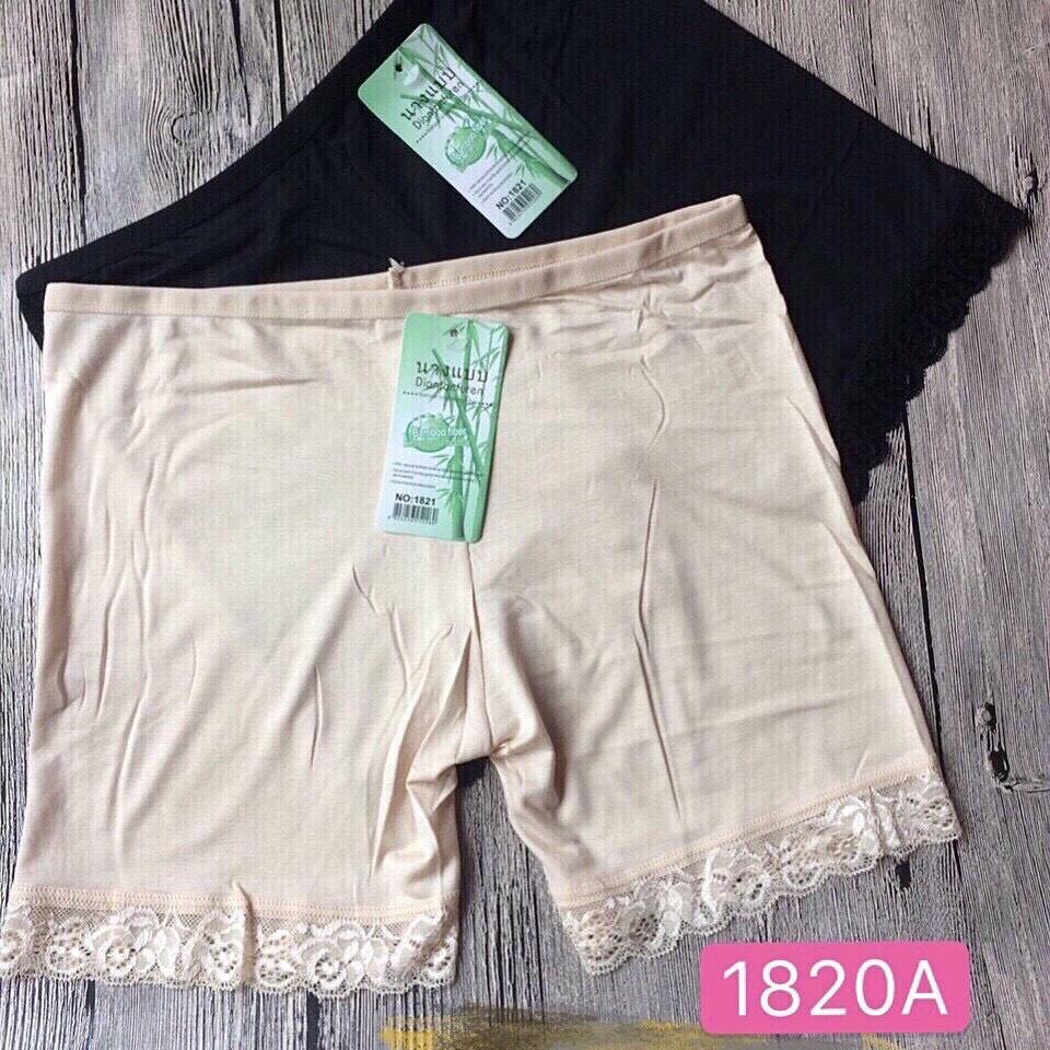 Quần mặc váy cotton lạnh pha ren mặc trong váy  chất cotton phối ren đùi