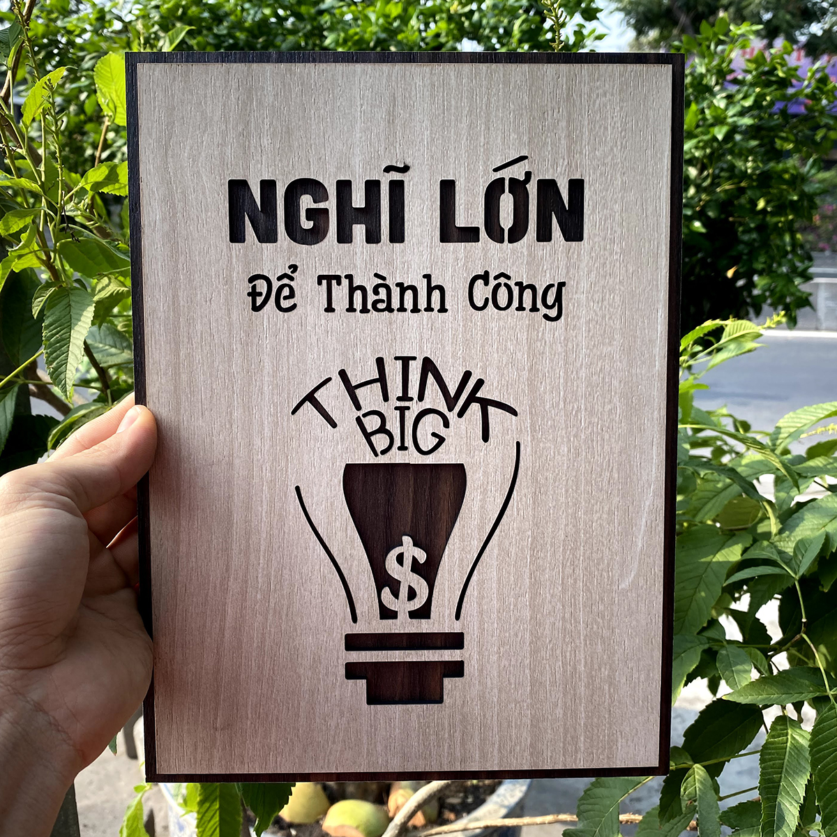 Tranh treo tường truyền động lực tạo thêm sức mạnh tư duy đột phá sáng tạo TBIG030 "Nghĩ lớn để thành công"
