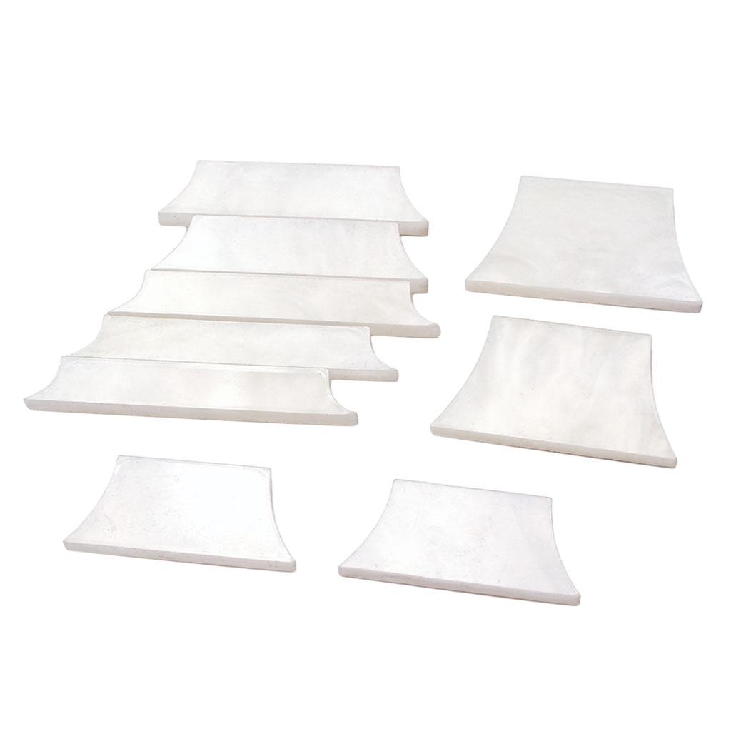 White Mother of Pearl Shell Guitar Block Fingerboard Fretboard Markers Inlay Material Set 1.5mm/0.05'' Thickness