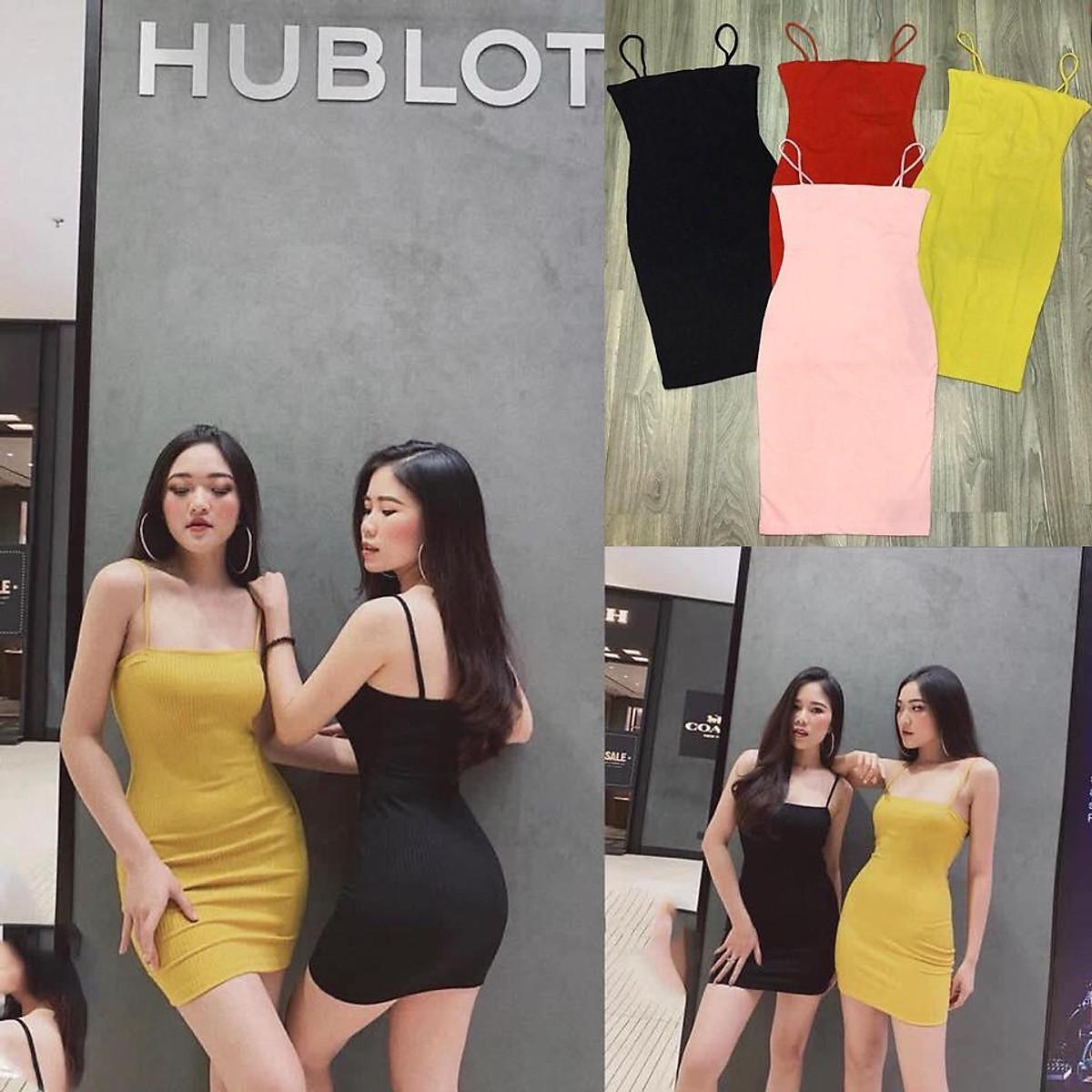 Đầm Hai Dây Sexy - Hình Thật chụp