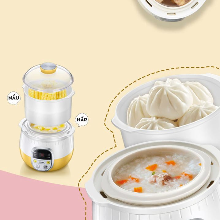 Nồi Ninh Hầm, Nấu Cháo Cho Bé Dung Tích 800ML - Hàng Chính Hãng