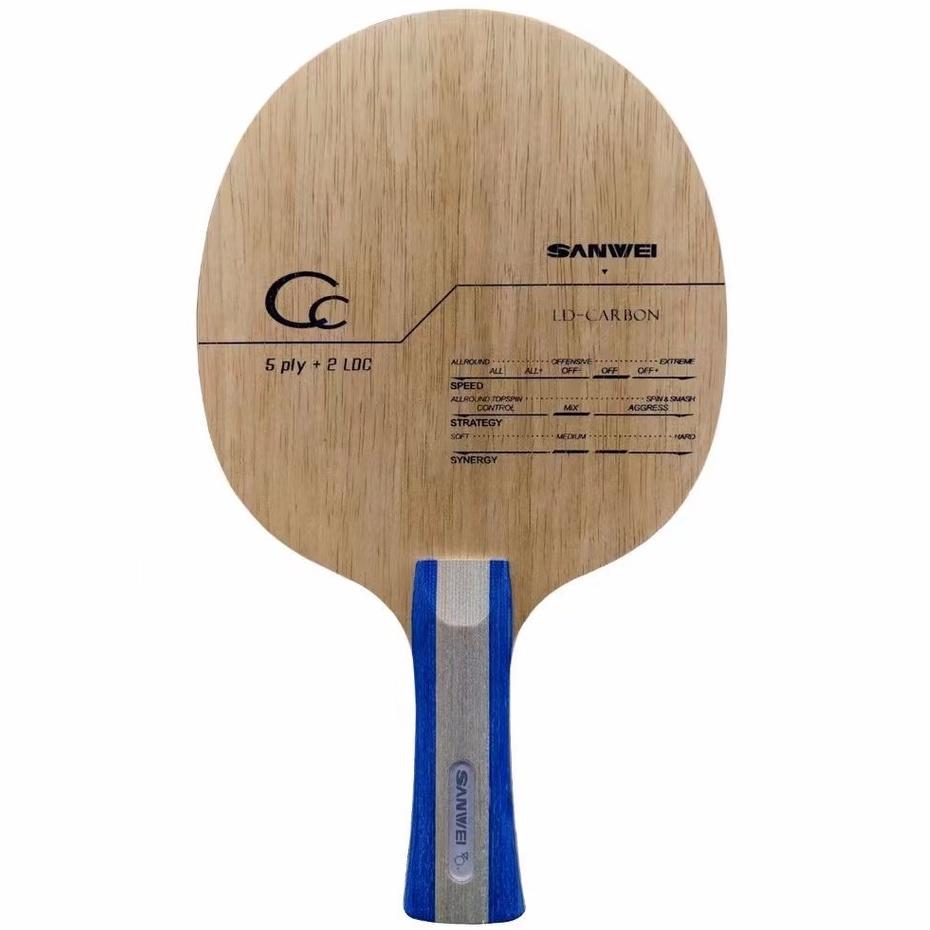 Cốt vợt bóng bàn Sanwei cc cấu trúc 5 lớp gỗ + 2 lớp LD carbon phiên bản nội địa