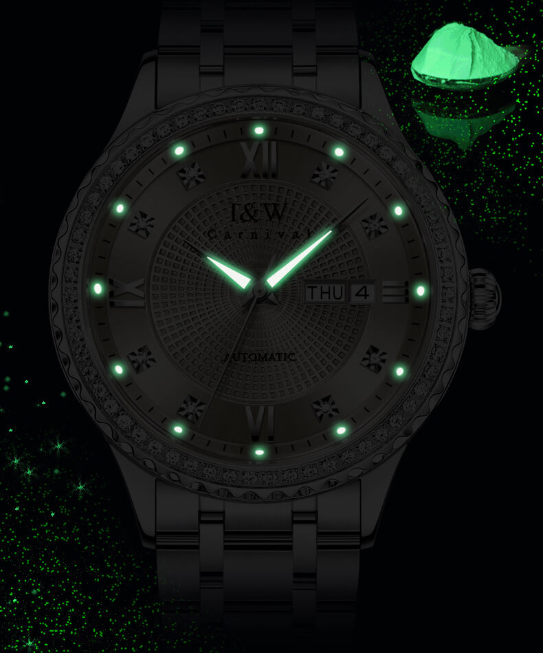 Đồng hồ nam chính hãng IW CARNIVAL IW615G-2 Kính sapphire ,chống xước ,Chống nước 50m ,Bảo hành 24 tháng,Máy cơ ,dây kim loại thép không gỉ 316L, thiết kế đơn giản dễ đeo