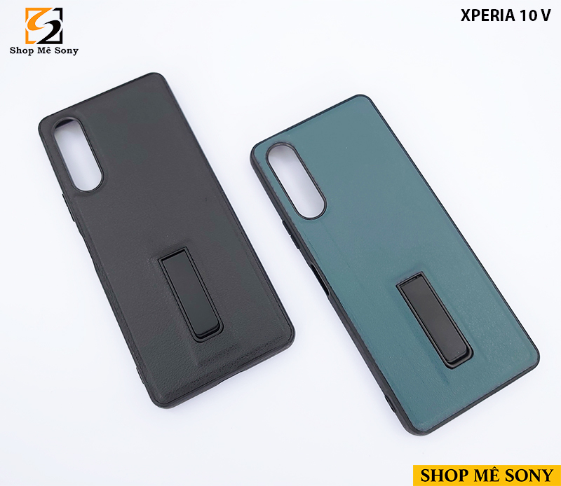 Xperia 1 V / Xperia 10 V - Ốp lưng da có chân dựng tích hợp