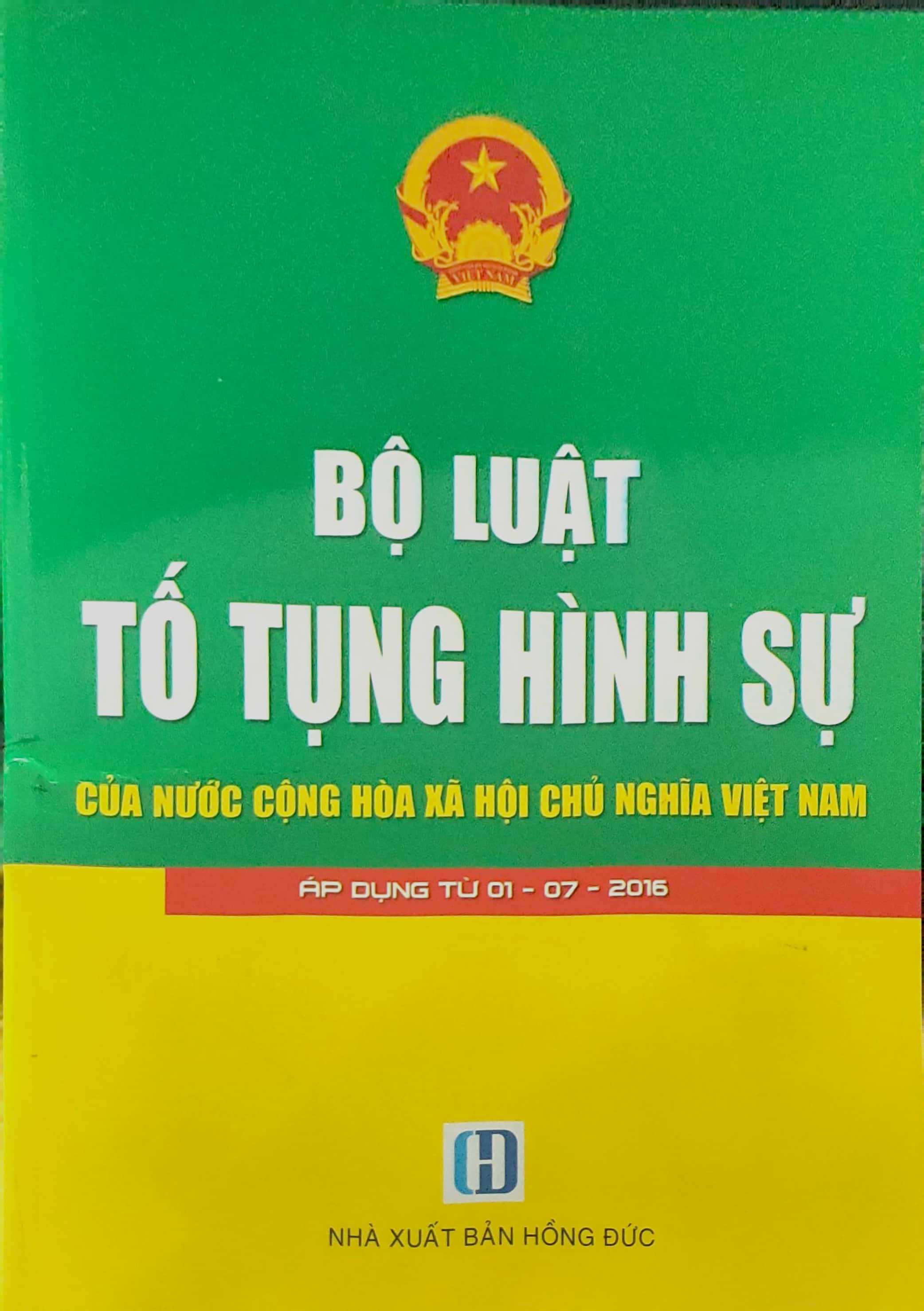 Bộ luật tố tụng hình sự (Áp dụng từ 01-07-2016)