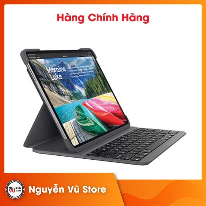 Bao da kèm bàn phím Logitech Slim Folio dành cho iPad Pro 11 | 12.9 inch (2018) - kết nối Bluetooth, pin 3 tháng/lần sạc - Hàng chính hãng