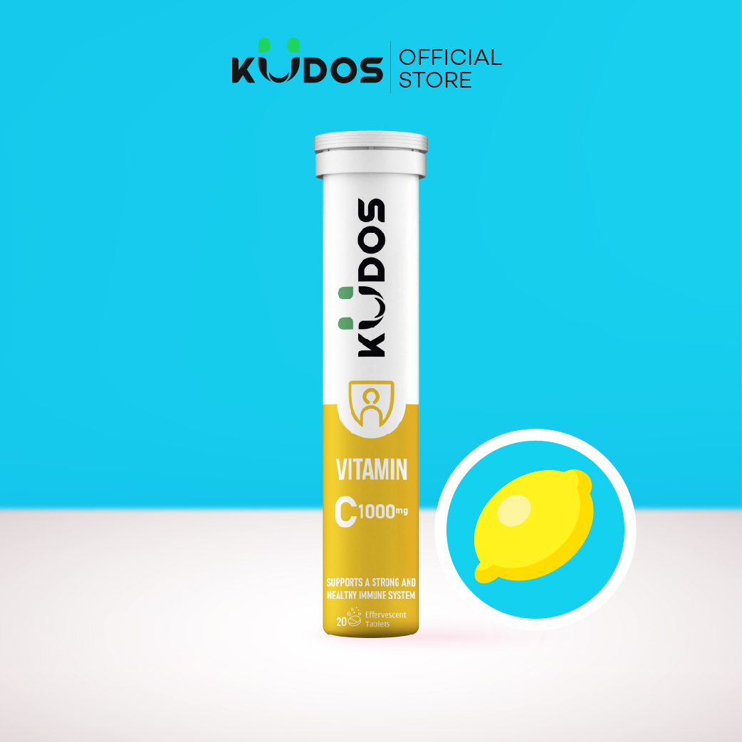 Combo Tiết Kiệm - Viên sủi vitamin tổng hợp KUDOS DAILY + Viên sủi KUDOS VITAMIN C 1000MG (20 viên/ Tuýp)