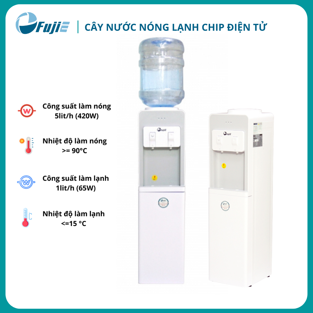 Cây nước nóng lạnh cao cấp FujiE WD1850E làm lạnh chip điện tử công nghệ Nhật Bản - Hàng chính hãng