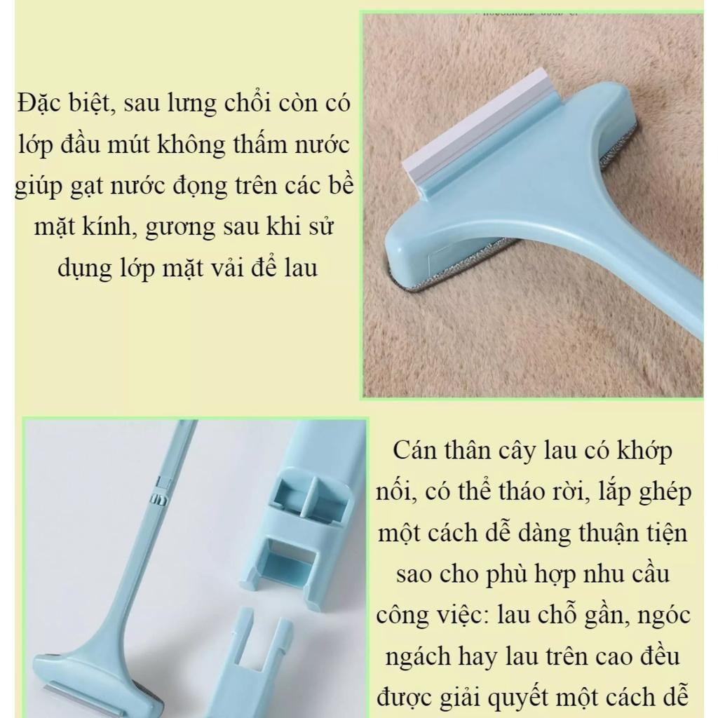 Cây Lau Kính 2 trong 1 Kèm Gạt Nước - Chổi Lau Đa Năng 2 Mặt Tiện Lợi Có Tay Cầm - Gấp Gọn Tiện Lợi