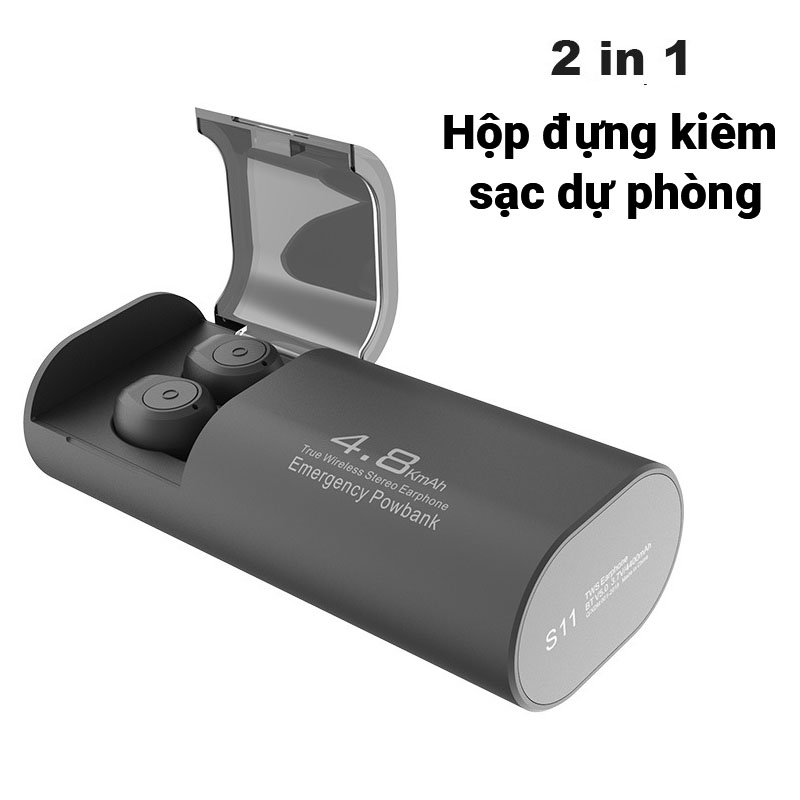 Tai nghe bluetooth FLOVEME S11 – Kiêm sạc dự phòng với pin khủng 4800mAh sử dụng liên tục tới 7h – Âm thanh HIFI chất lượng sống động - Hàng Chính Hãng