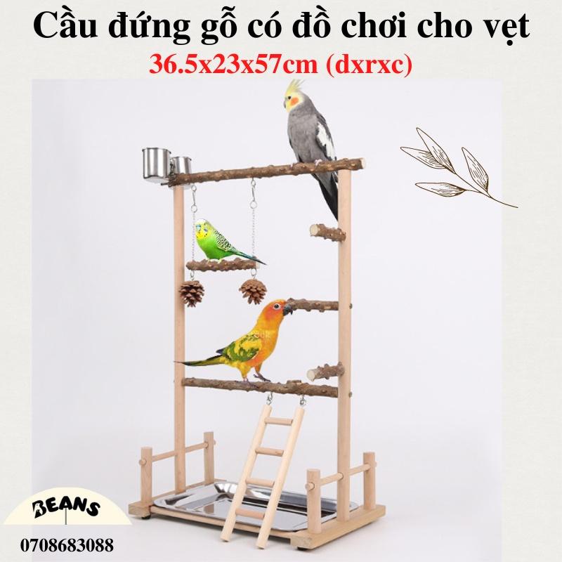 Cầu đứng gỗ dành cho chim, vẹt size nhỏ, size trung như lovebird, yến phụng, cock, sun, xích, ngực hồng,...