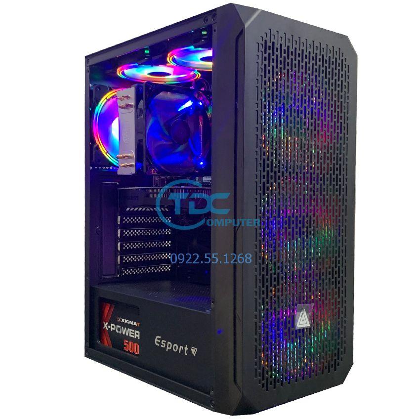 Case máy tính để bàn chơi game MAX PC CPU core i5 10400F, Ram 16GB,SSD M2 128GB, HDD 500GB Card 1050TI+ Qùa Tặng Khủng, Hàng Chính Hãng 