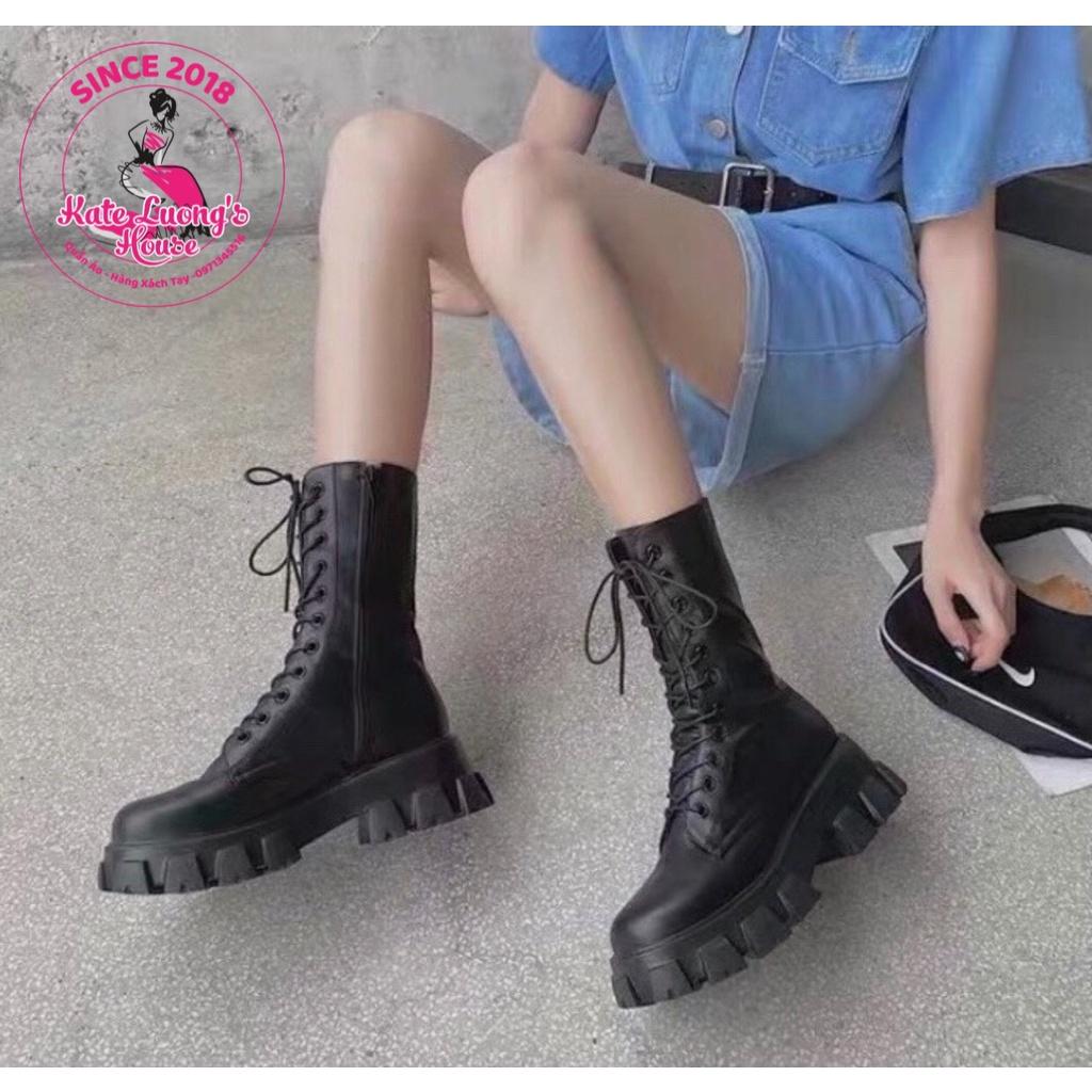 220.KLHSTORE2018. BOOTS cổ cao khoá kéo kết hơp dây